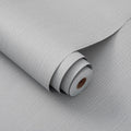 24in x 393in Grey Grasscloth Peel and Stick Fabric Wallpaper