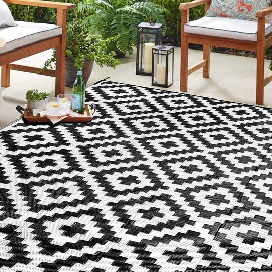 SAND MINE Waterproof Outdoor Rug 6x9 ft for Versatile Use