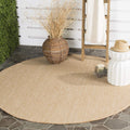 SAFAVIEH Courtyard 5ft 3in Round Area Rug - Durable Outdoor Style