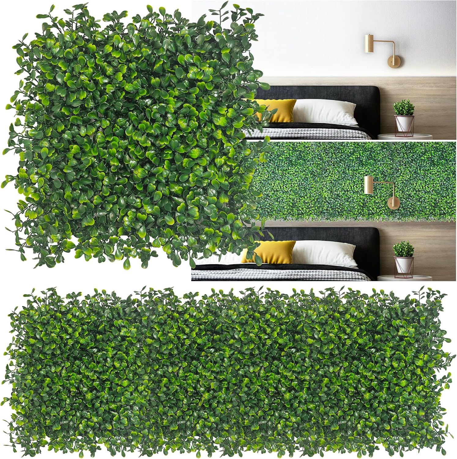 UV Protected Artificial Greenery Panel for Privacy & Decor - DOPGIB