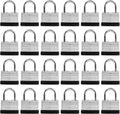 24-Pack Keyed Alike Laminated Steel Padlocks - One Key for All