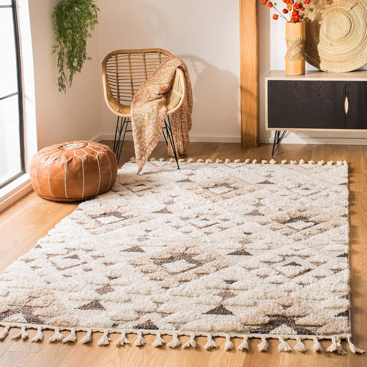 SAFAVIEH Moroccan Tassel Shag Area Rug - Cozy & Stylish Design