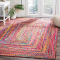 SAFAVIEH Area Rug 9x12 Cape Cod Collection - Handmade Jute & Cotton