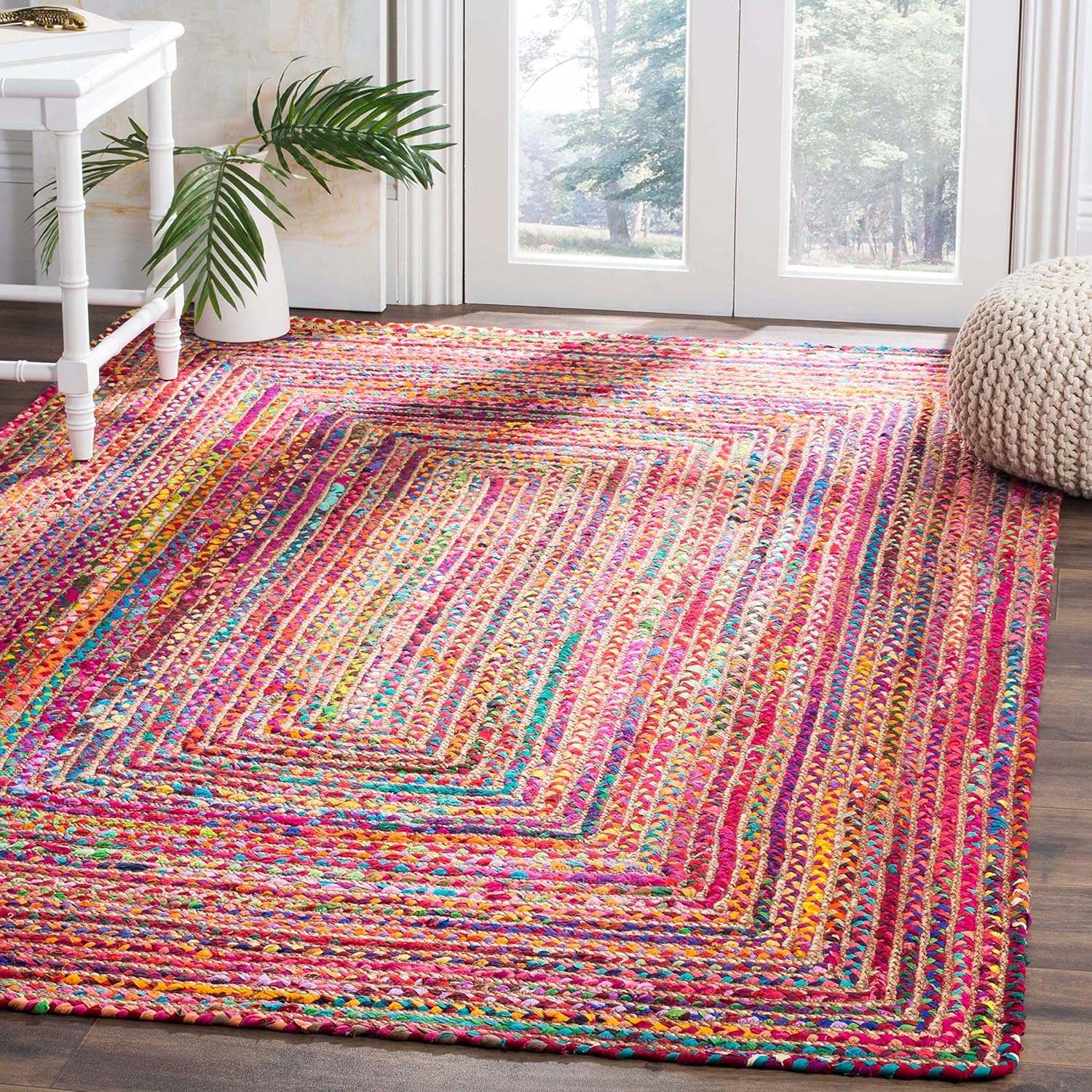 Handmade Jute & Cotton Area Rug 9x12 - Cape Cod Collection