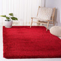 Milan Shag 5ft 1in Square Red Area Rug - Plush Non-Shedding