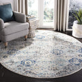 SAFAVIEH Madison 8 ft Round Area Rug - Boho Chic Distressed