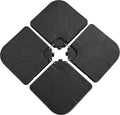 Fillable Patio Umbrella Base Stand 4-Plate Set of 3 - Stable Offset