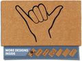Natural Coco Coir Heavy Duty Doormat 17x30 - Durable Shaka Welcome