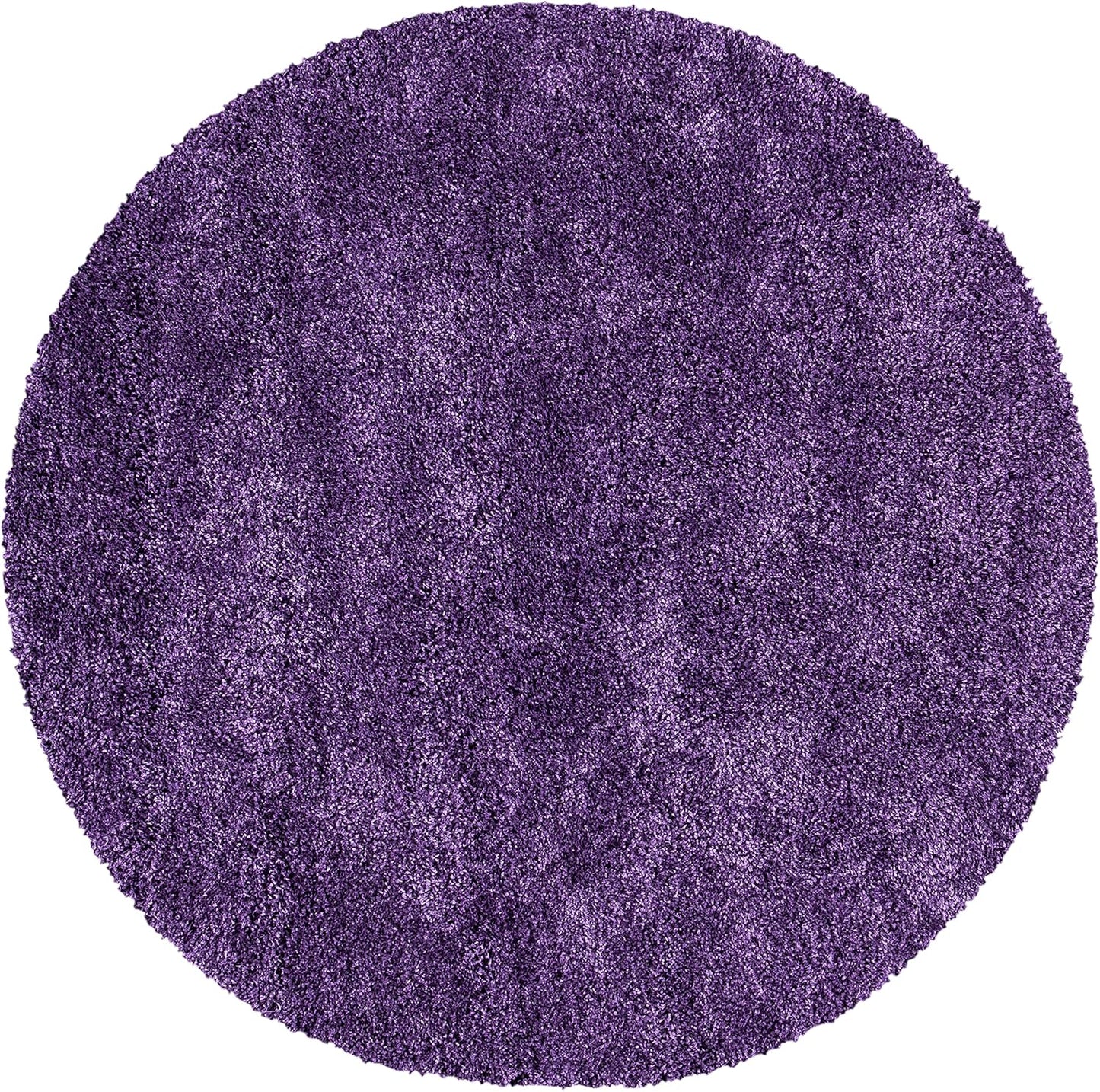 SAFAVIEH Milan Shag Collection 4ft Round Purple Area Rug