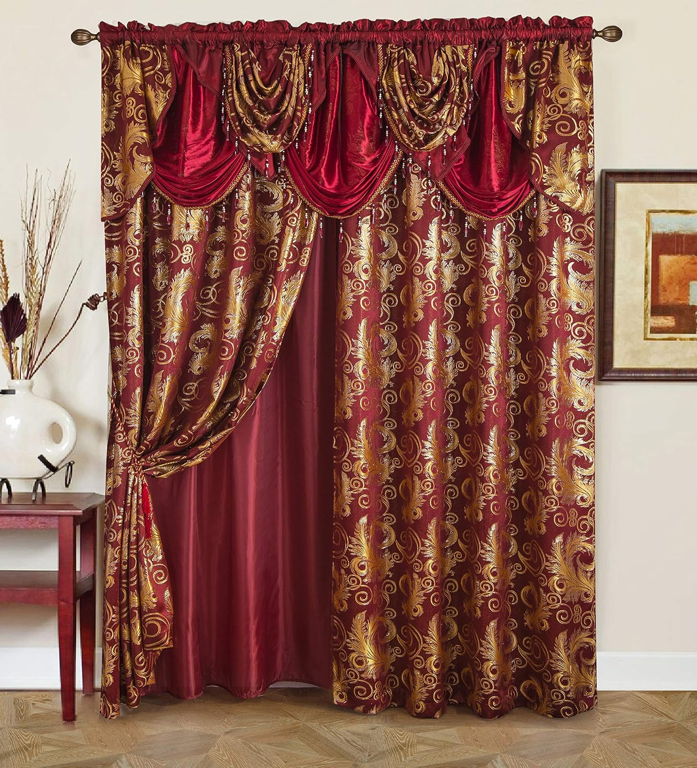 Jacquard Luxury Window Curtain Set for Elegant Home Decor