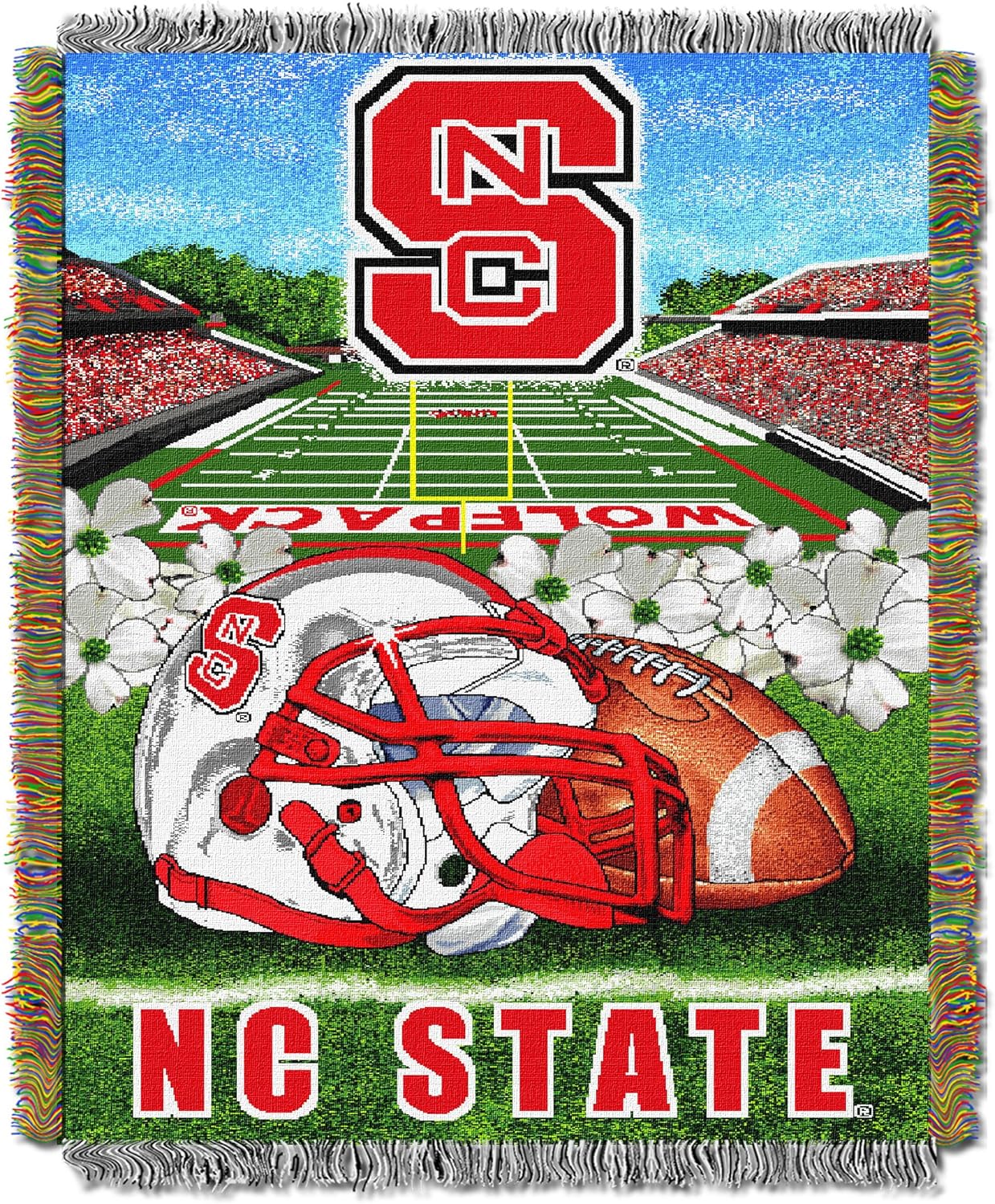 Officially Licensed NCAA Woven Tapestry Throw Blanket for Fans