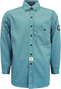 BOCOMAL FR Shirts for Men Printed Plaid Flame Resistant Work Shirt are