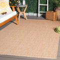 Courtyard Outdoor Rug 4 ft x 5 ft7 in Natural/Cream - Waterproof