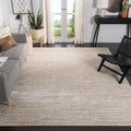 Vision Collection Area Rug 8 ft Square - Creme Modern Ombre Tonal Chic