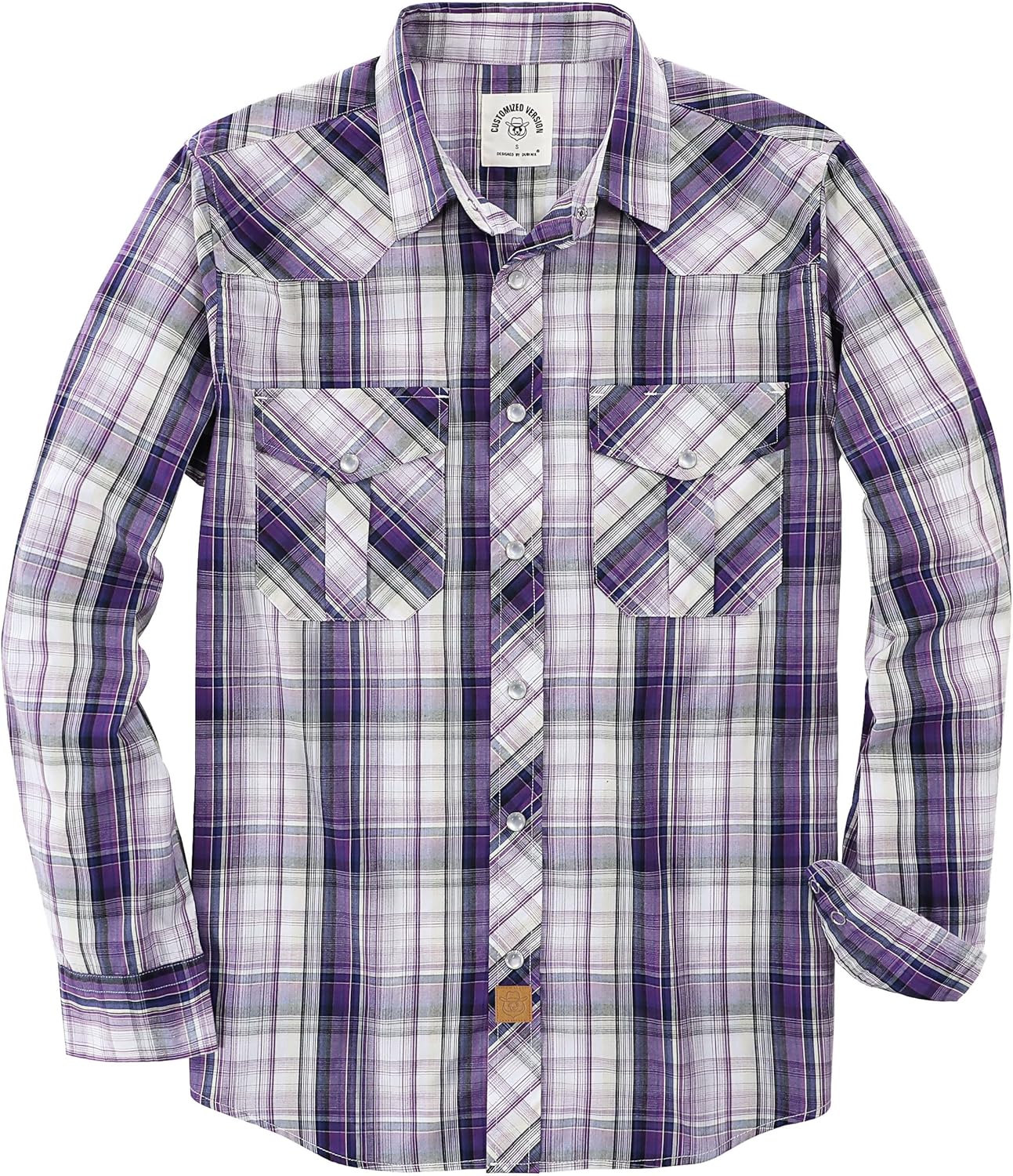 Dubinik Pearl Snap Shirts for Men: Vintage Casual Plaid Style