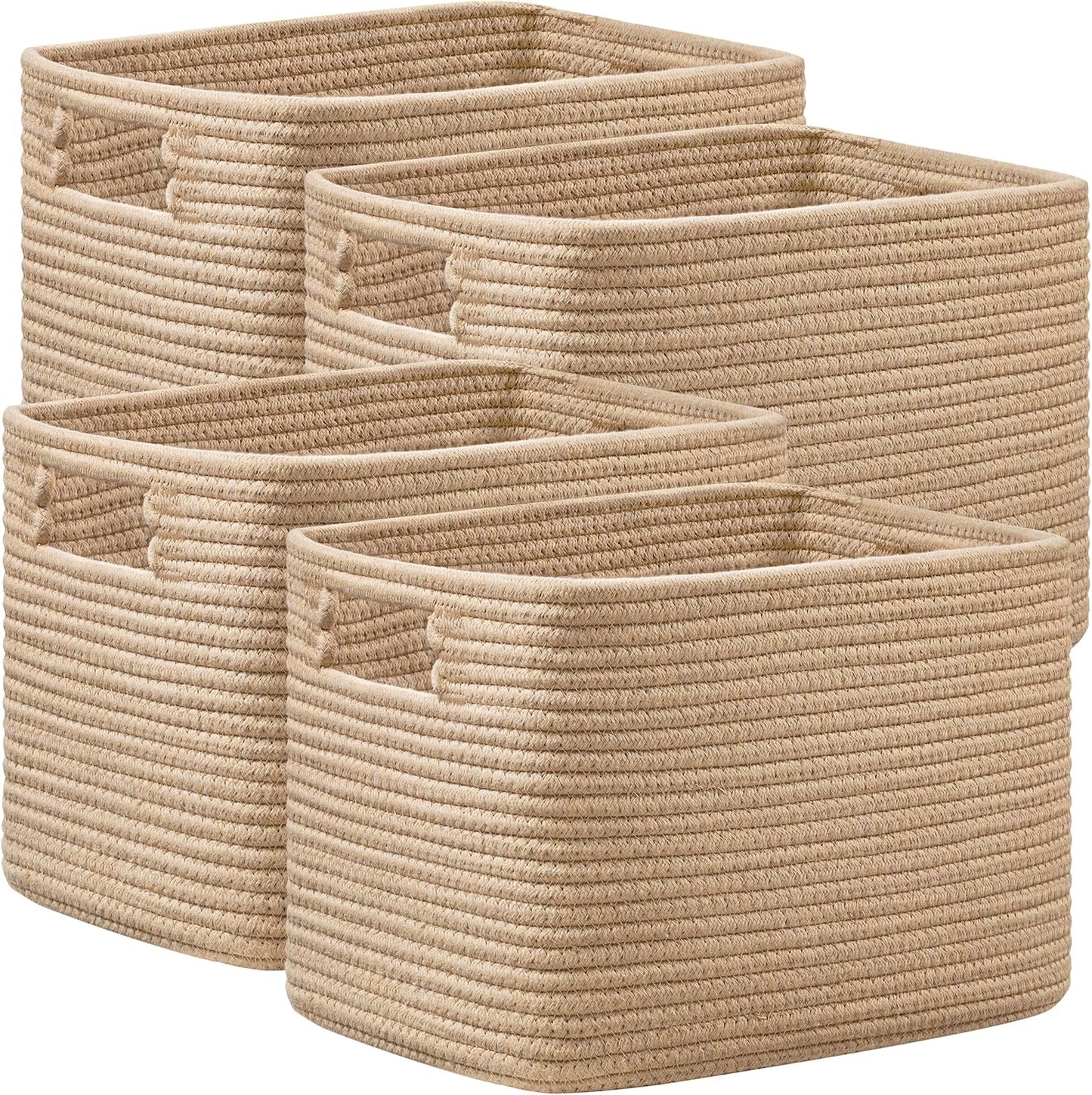 UBBCARE 4 Pack Shelf Baskets for Organizing Toys, Clothes