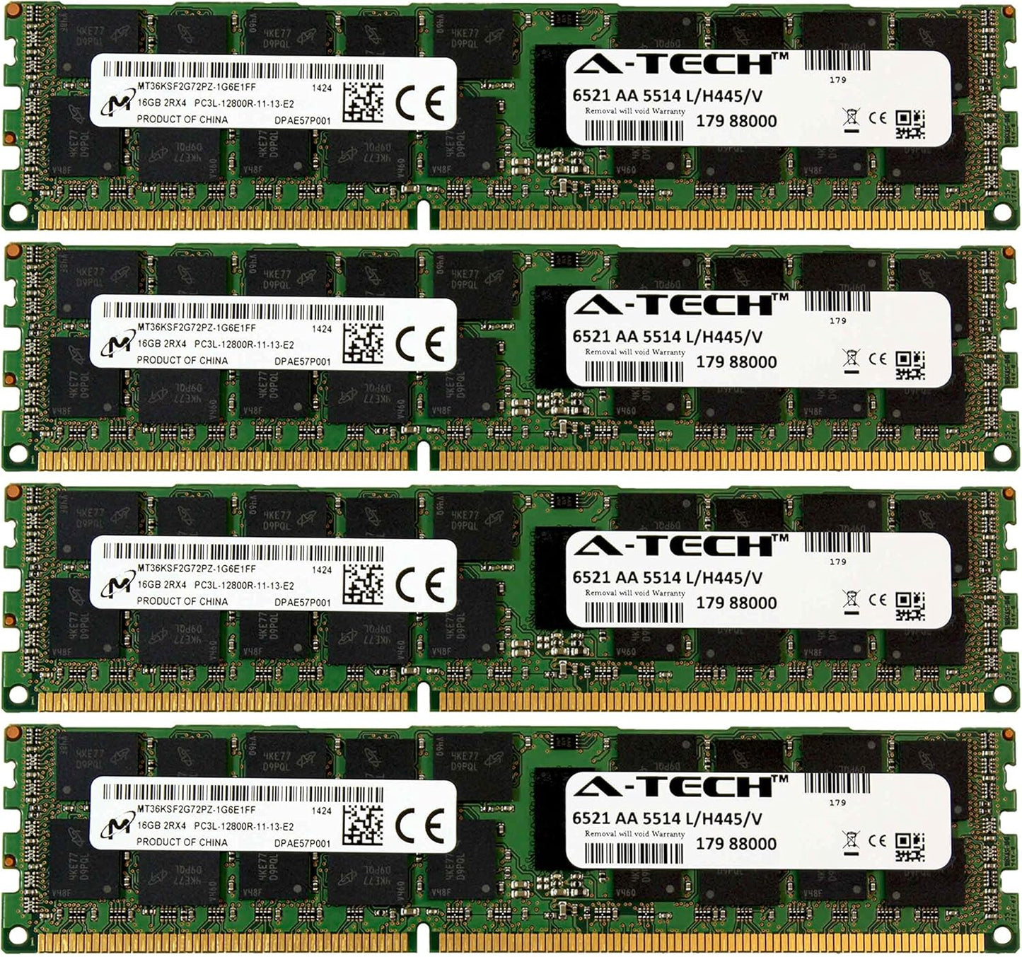 A-Tech Micron 64GB Kit 4X 16GB RAM for HP ProLiant G6 G8