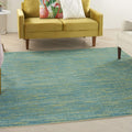 Nourison Home Essentials 7 ft Square Blue Green Outdoor Rug - Durable