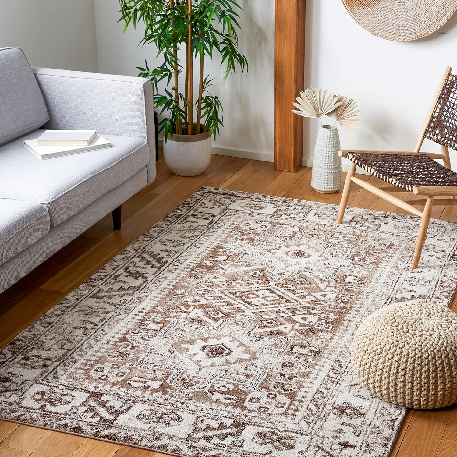 Vintage Hamadan Collection Area Rug - 6ft 7in x 9ft for Home