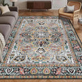 Washable Area Rug 5 ft x 7 ft Vintage Distressed Persian - Machine