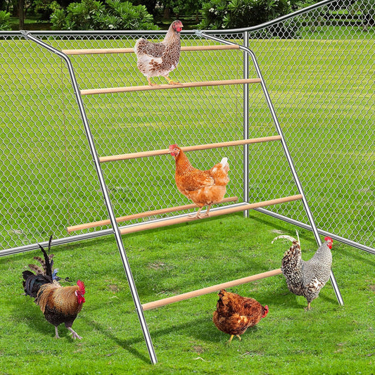 Large Chicken Perch with Swing for Backyard Poultry Fun