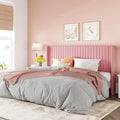 King Size Velvet Bed Frame with Wingback Headboard - Quiet, Sturdy