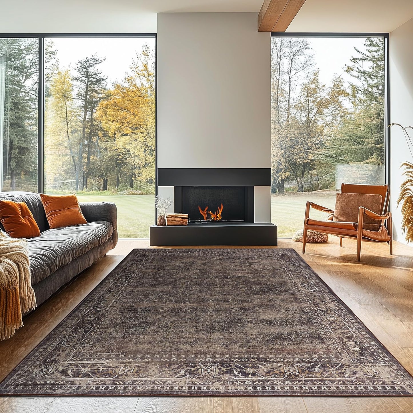 5x7 ft Area Rug Boho Indoor Rug for Living Room and Office