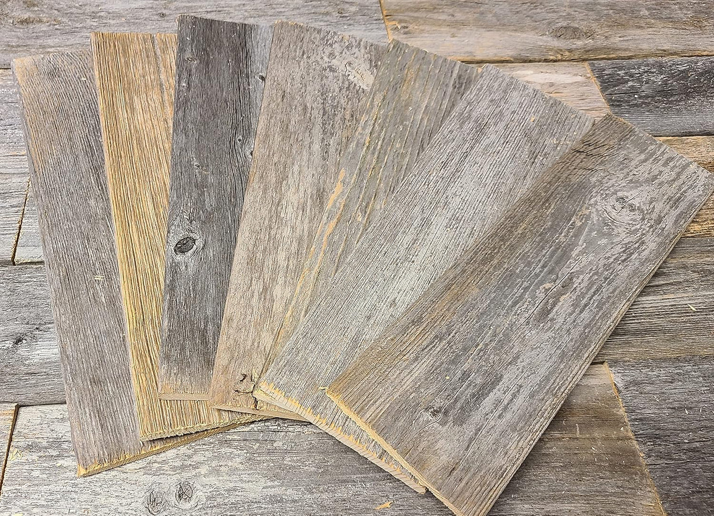 Rustic Weathered Reclaimed Wood Planks for DIY Crafts Projects