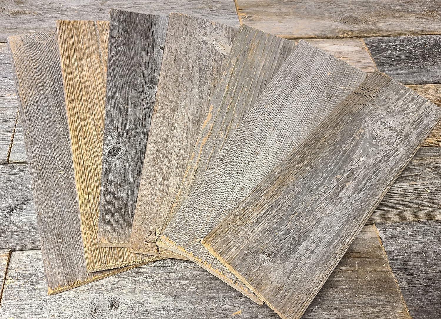 Rustic Weathered Reclaimed Wood Planks for DIY Crafts Projects