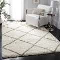 Hudson Shag X-Large Area Rug 11 ft x 15 ft - Plush Modern Trellis