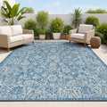 JONATHAN Y Weave Floral Indoor Outdoor Area Rug 8x10 - Durable Patio