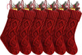 Knit Christmas Stockings 6 Pack 14in Cable Knit Stockings - Large
