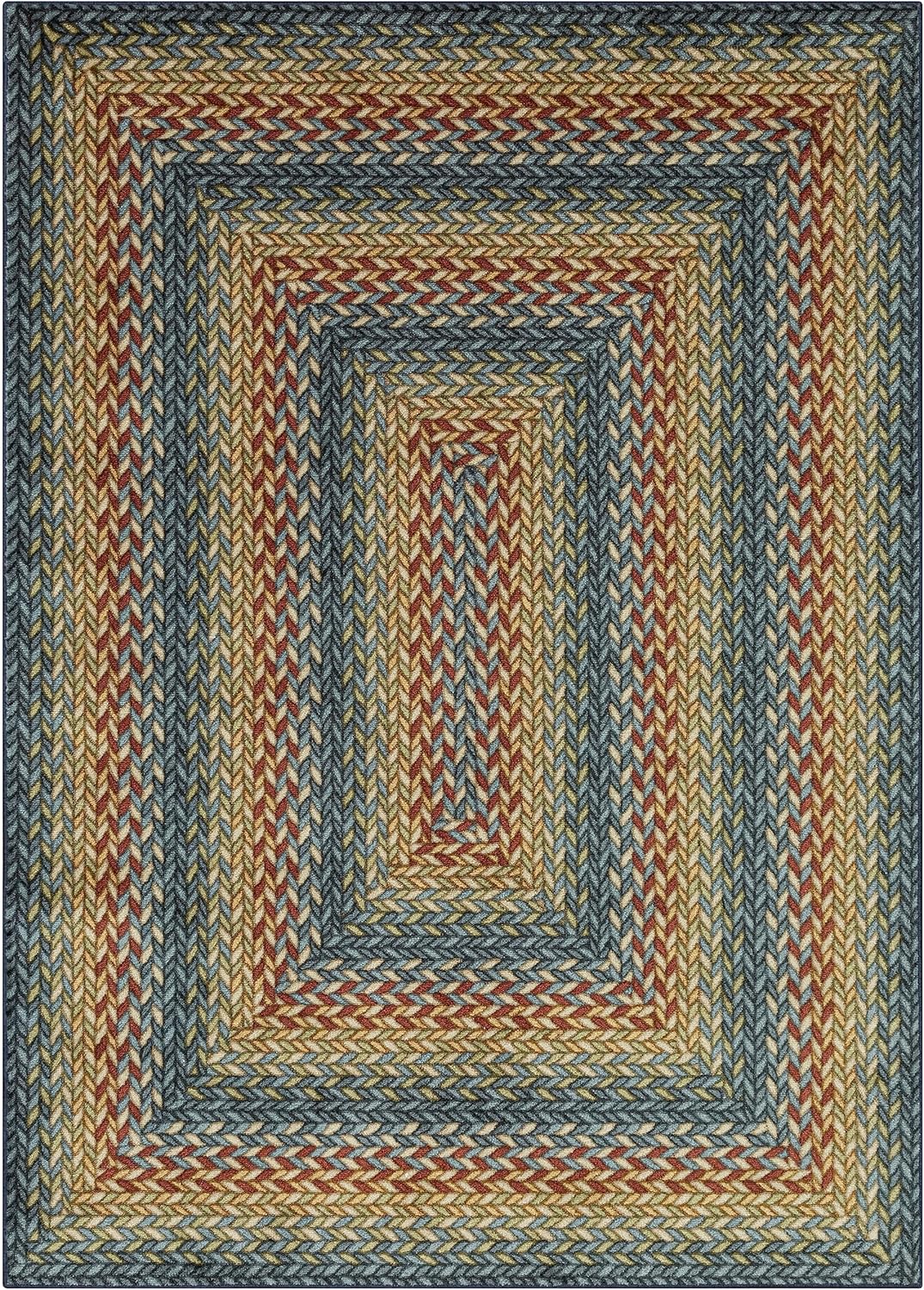 Maples Rugs Marion Bohemian Braid Design Area Rug for Home