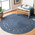 SAFAVIEH Area Rug 5ft Round - Handmade Jute Braided Design