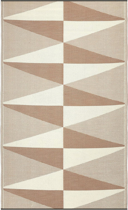 Geometric Modern Minimalist Outdoor Rug - Waterproof & Reversible