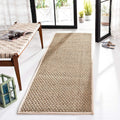 Natural Fiber Runner Rug 2ft 6in x 20ft - Durable Seagrass Basketweave