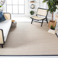 SAFAVIEH Area Rug 8 ft Square Natural Fiber Sisal - Textured Neutral