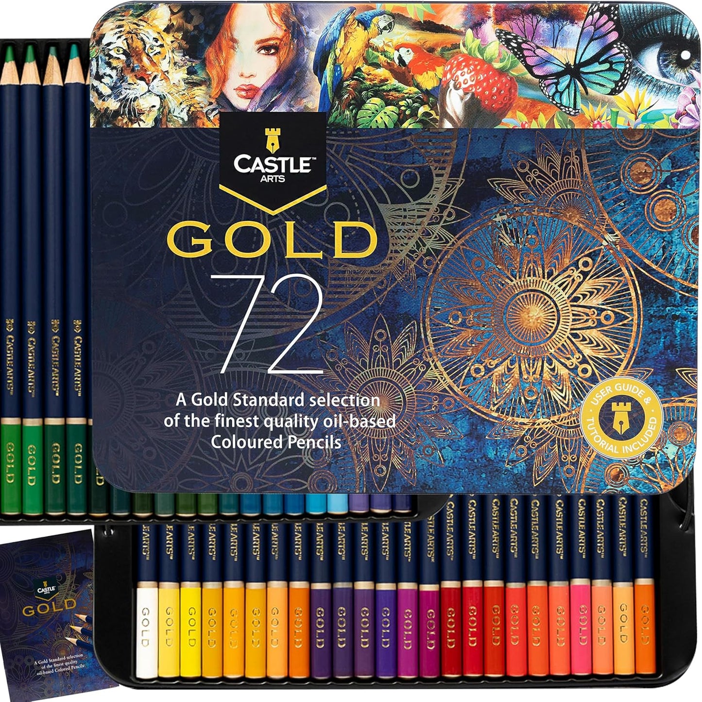 Castle Art Supplies 72 Colouring Pencils Set for Artists