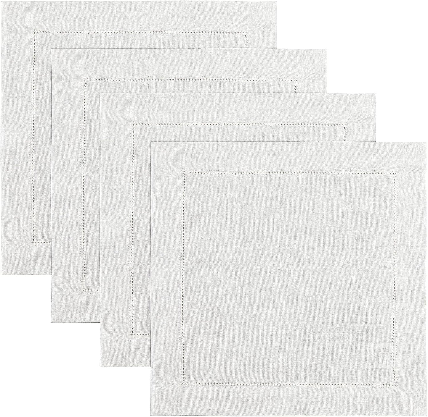 Square Placemats Set of 4 - 100% Pure Linen for Holidays