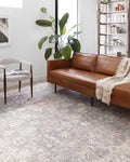 Skye Collection SKY-01 Grey/Apricot 7 ft x 9 ft Oval Area Rug