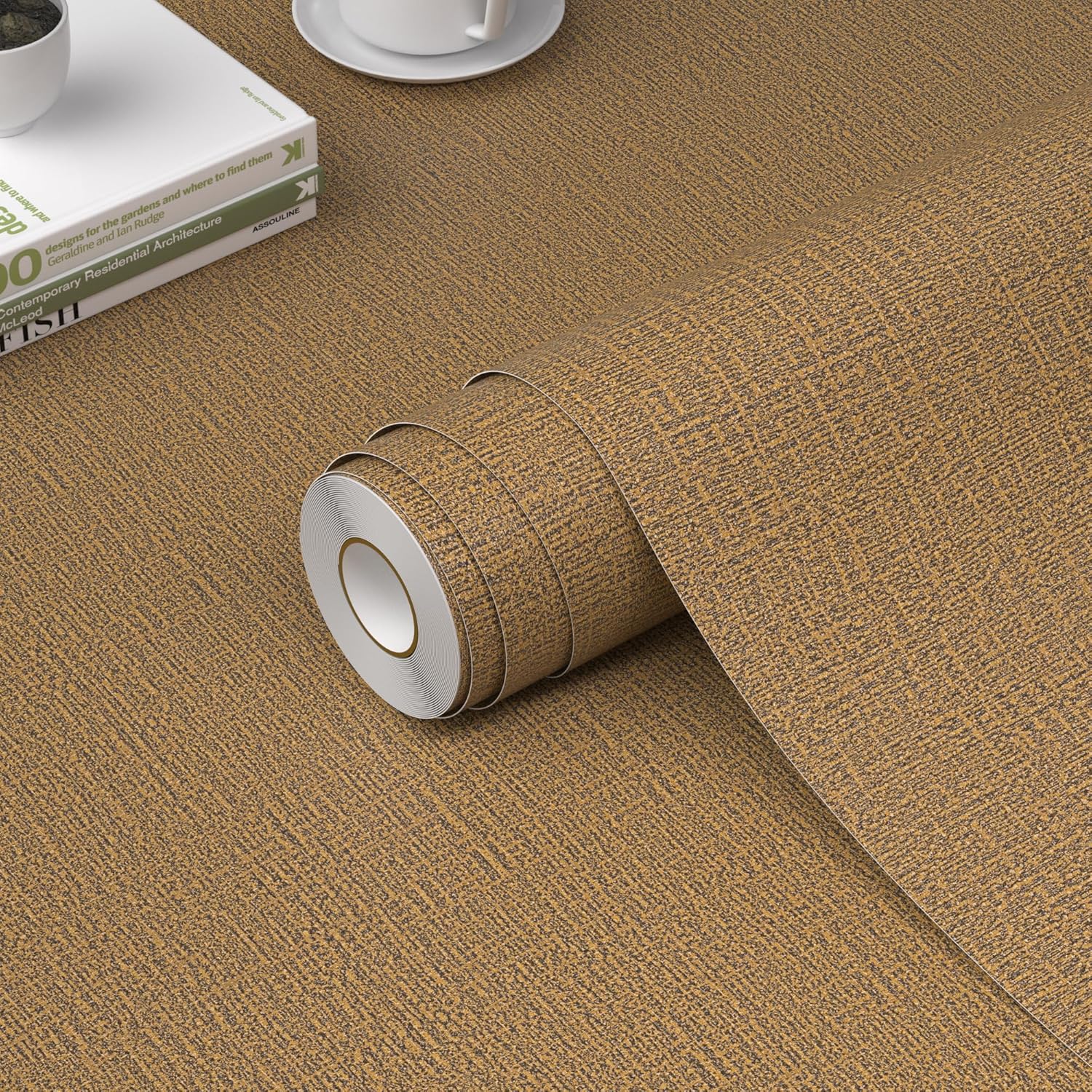 WADILE Grasscloth Peel and Stick Wallpaper for Chic Decor