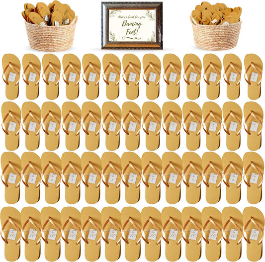 Orca Bulk Flip Flops for Wedding Guests - 52 Pack Wholesale Sandals