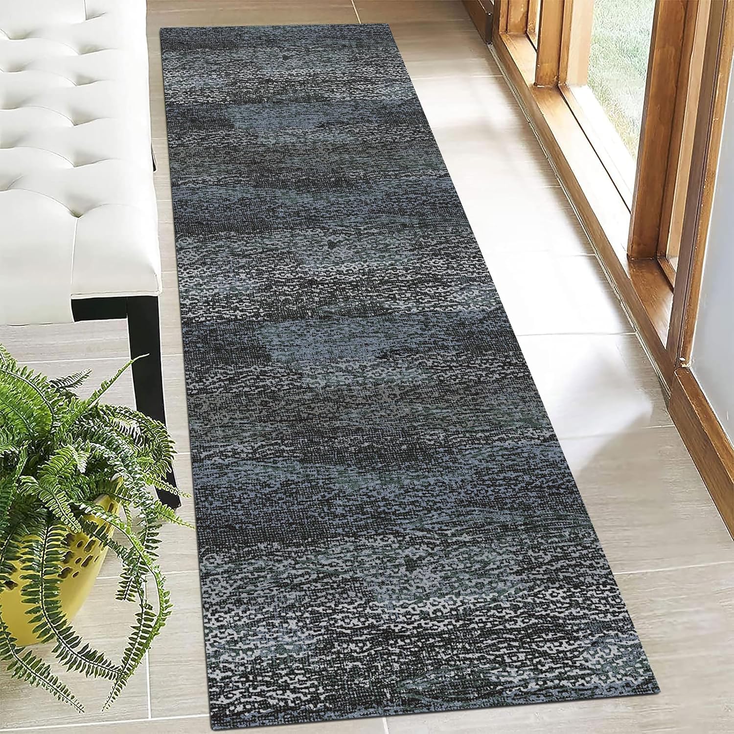 Washable Area Rug - Vintage Charm for Living Room & Bedroom