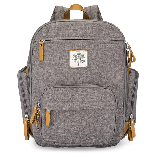 Parker Baby Diaper Backpack - Stylish Full Zip Baby Bag