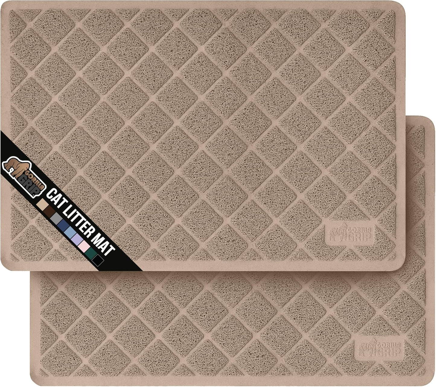 GORILLA GRIP Cat Litter Box Mat for Less Mess and Clean Floors