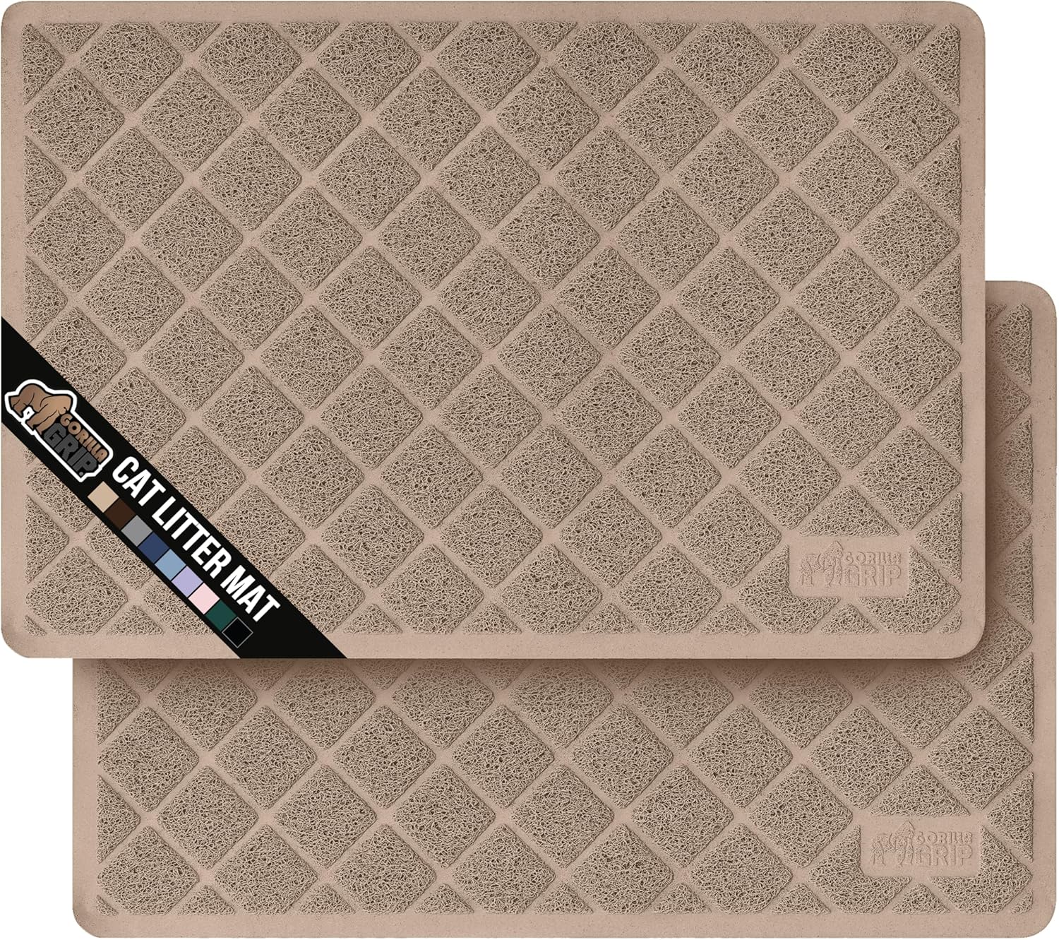 GORILLA GRIP Cat Litter Box Mat for Less Mess and Clean Floors