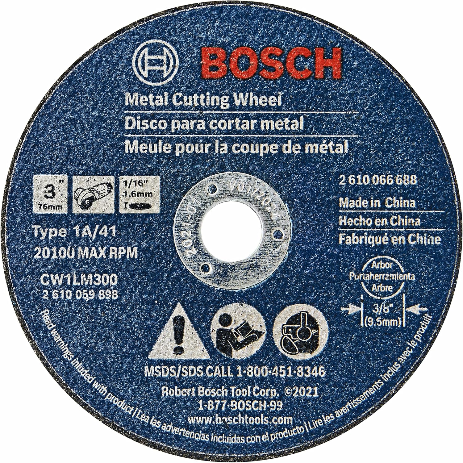 BOSCH 5-Pack Metal Cutting Wheels - Fast 46 Grit for Stainless Steel