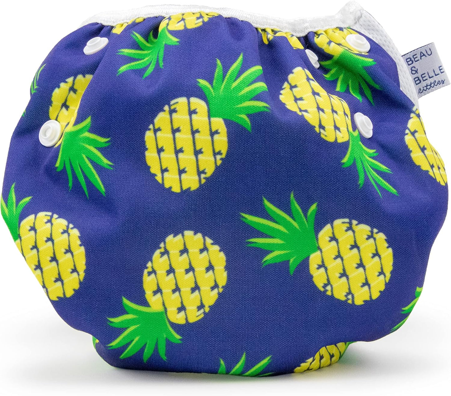Adjustable Reusable Swim Diaper for Baby ~ Soft & Waterproof! (Blue Pineapples)