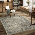 Vintage Area Rug 3x4 Brown Entryway Carpet for Indoor Spaces