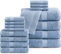 LANE LINEN 100% Cotton 16-Piece Towel Set - Hotel Spa Softness